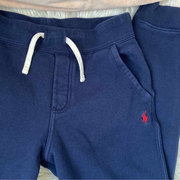 POLO RALPH LAUREN- boys blue sweatpants with pockets and drawstring. Size:10-12. - Picture 4 of 6